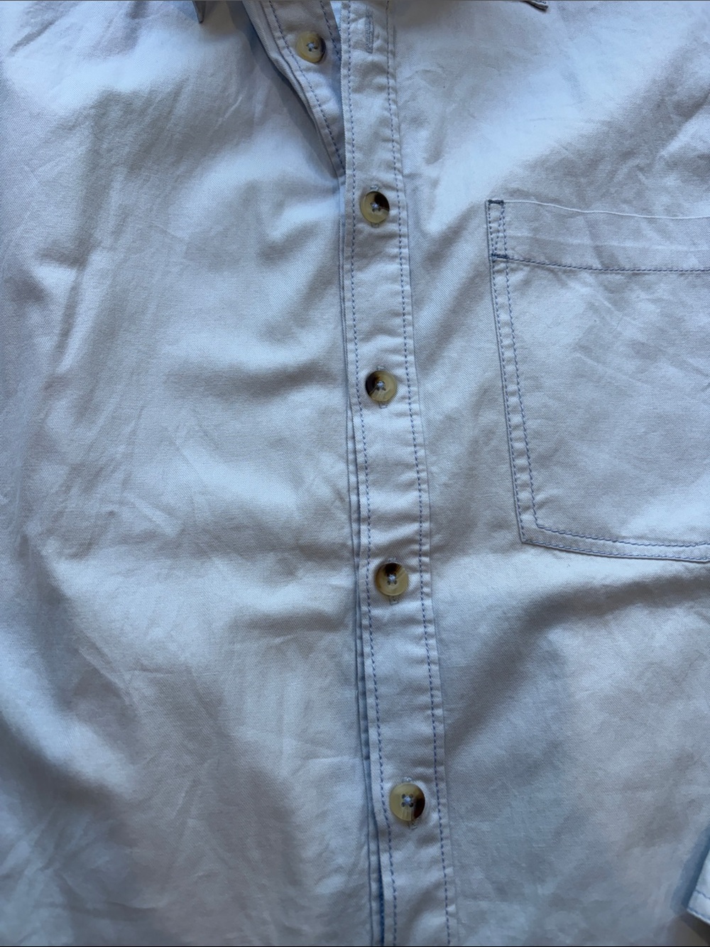 NWOT Free People Freddie oversized Light Blue Button-down cotton shirt size XS - Picture 5 of 12